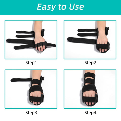 Immobilizer 5 Fanwer Stroke Resting Hand Splint - Night Wrist Finger Brace for Flexion Contractures, Functional Finger