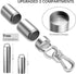 Small Pill Case, Portable Metal Keychain Holder, Waterproof Mini Stainless Steel Pill Organizer for Travel Purse Pocket