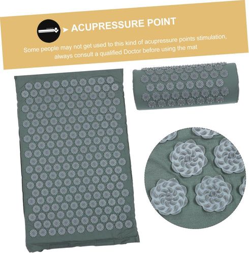 Set VALICLUD Acupressure Massage Mat Shiatsu Massage Pillow Non-Slip Surface Washable Acupuncture Therapy Cushion Neck