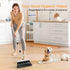 UOEOS Broom with Dustpan Combo Set, Pet Hair Removal Broom with Self-Cleaning Double-Layer Teeth for Indoor & Outdoor