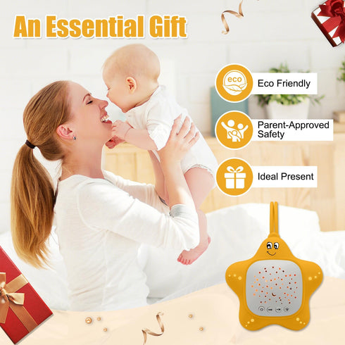 Portable White Noise Machine for Baby | Sleep Aid Music Lullaby Sound Machine with Star Projector for Nursery, Home