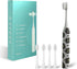 Rechargeable Electric Toothbrush,with Pressure Sensor,5Intensity Settings,SmarTimer and 4 Brush Heads,60-Day Battery Life,Pumpkin