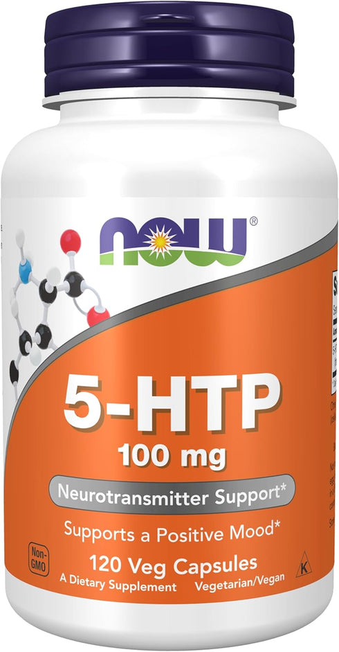 NOW Supplements, 5-HTP 100mg, Neurotransmitter Support, 120 Veg Capsules