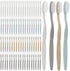 DR.BRIGHT 80 PCS Individually Wrapped Bulk Toothbrushes, Travel Toothbrush Set for Adults & Kids, Multi-Colored