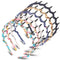 Syhood 6 Pieces Zigzag Headbands for Women, Wave Shape Plastic Hair Accessory, Shark Tooth Comb Hairbands (Chic Pattern)