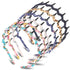 Syhood 6 Pieces Zigzag Headbands for Women, Wave Shape Plastic Hair Accessory, Shark Tooth Comb Hairbands (Chic Pattern)