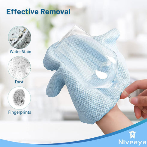 24 Pcs Fish Scale Streak Free Miracle Cleaning Cloth, Lint Free Microfiber Window Mirror Glass Cleaning Cloth