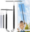 Toncoke 2 in 1 Window Squeegee, Shower Squeegee Window Cleaning Kit with Extension