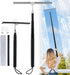 Toncoke 2 in 1 Window Squeegee, Shower Squeegee Window Cleaning Kit with Extension