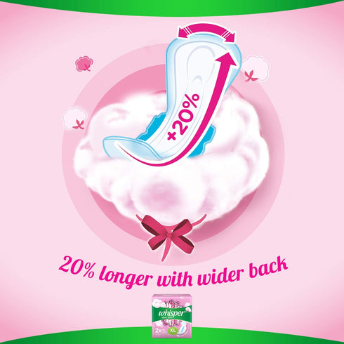 WHISPER 50 count (Pack 1) Ultra Soft XL Sanitary Pads
