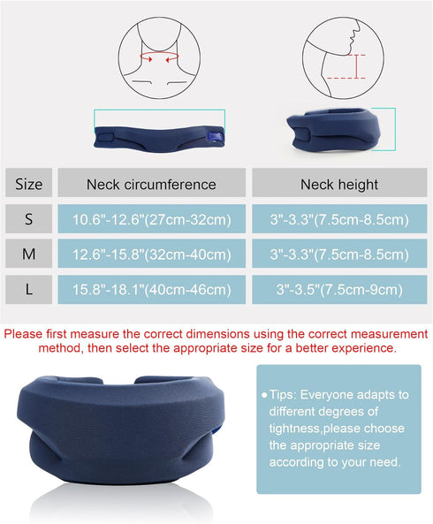 Neck Brace for Sleeping - Cervical Collar Relief Neck Pain and Neck Support Soft Foam Wraps Keep Vertebrae Stable