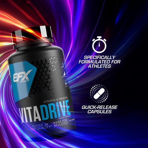 EFX Sports Vita Drive Multivitamin for Athletes, 30 Servings, 120 Capsules