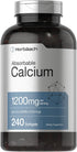 Horbaach Calcium 1200 mg with Vitamin D3, 240 Softgels, 5000 IU, Non-GMO, Gluten Free Absorbable Supplement