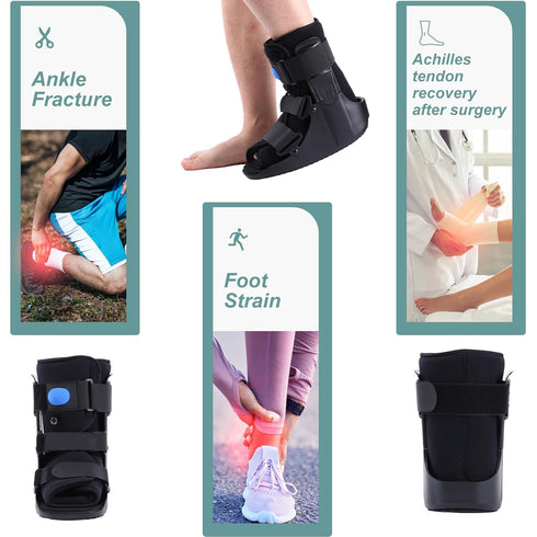 Orthopedic Walking Boot, Air Cam Walker Fracture Boot for Broken Foot, Sprains & Achilles Injuries, Lightweight Medical