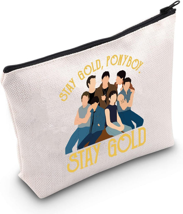 POFULL 80s Movie Inspired Gift, Stay Gold Ponyboy Cosmetic Bag for Fans