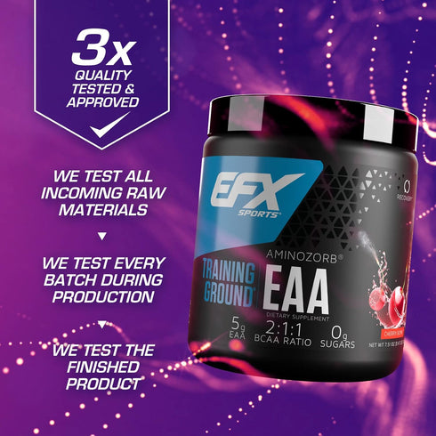 EFX Sports Training Ground EAA | Essential Amino Acids Supplement | 40 Servings (Cherry Bomb)
