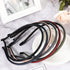 WILLBOND 6 Pieces Skinny Leather Headbands, Thin Plastic Hair Loop Clasp Bands for Women, 6 Colors