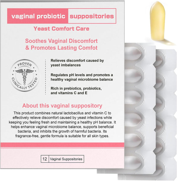 Nahid Vaginal probiotic Suppository, hyaluronic Acid Suppositories, Vaginal moisturizer, PH Balance, Restores Healthy