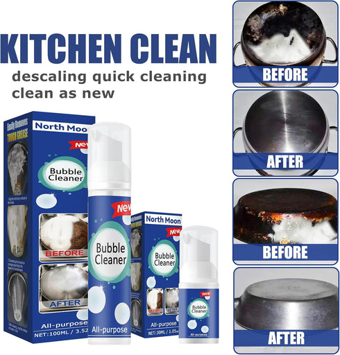 WKHOEOYV Spray(2PC) Bubble Cleaner Foaming Heavy Oil Stain Cleaner, All Purpose Bubble Cleaner Kitchen Deep Cleaning