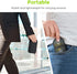 AUVON Canvas Bag Travel Pill Organizer, Large AM/PM Weekly Pill Box with Portable Black Zipper Cloth Bag