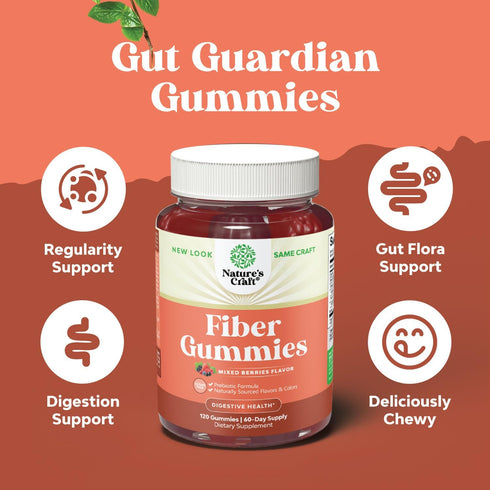 Sugar Free Fiber Gummies for Adults - High Fiber Supplement with Prebiotic Chicory Root for Immunity and Digestive