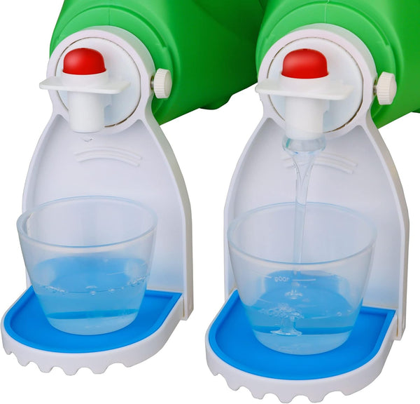 2 Pack Laundry Detergent Cup Holder, Fabric Softener Drip Catcher Tray with Fixing Screw and Removable Pad