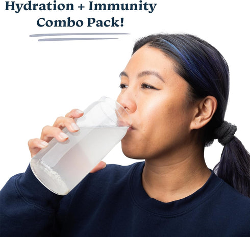 Drinklits Lemon-Lime Electrolyte Hydration & Strawberry Immune Support Tablets, 2 Tube Combo Pack
