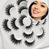 Veleasha 5D Faux Mink Lashes, 7 Pairs Pack, Handmade Wispy Fluffy Dramatic Eye Lashes, Luxurious Volume (5D09)