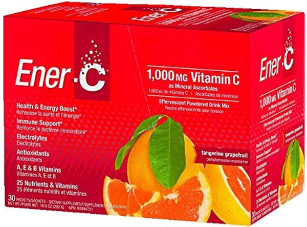 Ener-C Vitamin Drink Mix, Tangerine Grapefruit, 1000 Mg, 30 Count