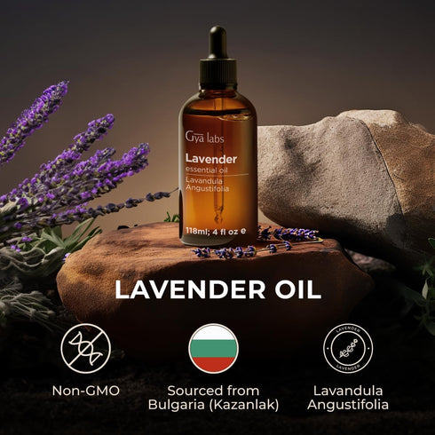 Set Set 2x4 oz Peppermint Essential Oil for Diffuser & Lavender Essential Oil for Diffuser - Aromatherapy Grade