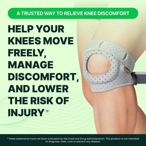 Wellnee Knee Brace with Silicone Padding - Wellknee Compression Sleeve for Men & Women - Joint Support that Massages