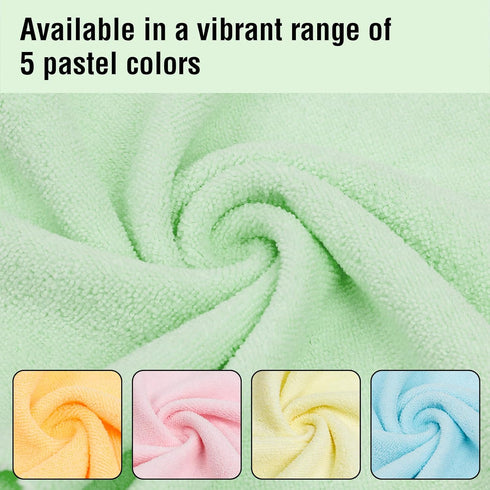 Microfiber Cleaning Cloths Roll (11.8" x 11.8") Ultra Absorbent, Lint Free, Quick Dry Tear Away Towels for Home (Green)