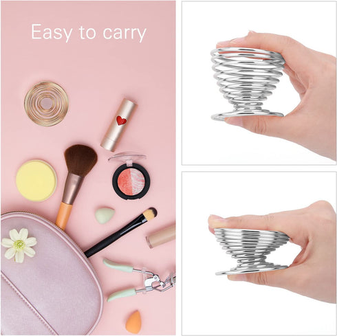 Luxspire Beauty Sponge Blender Holder, Makeup Powder Puff Display Stand, Silver Tool Dryer