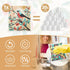Swedish Dishcloths for Kitchen, 6-Pack Reusable Paper Towels with 3 Clips, Strong Absorbent Microfiber Towels