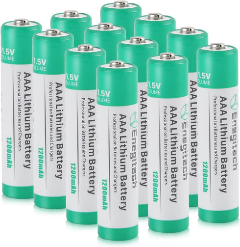 AAA Lithium Batteries, 1.5V Non-Rechargeable Triple AAA Battery for Water Leak Detector TV Remote Control Hygrometer Flashlight (AAA 12 Pack)