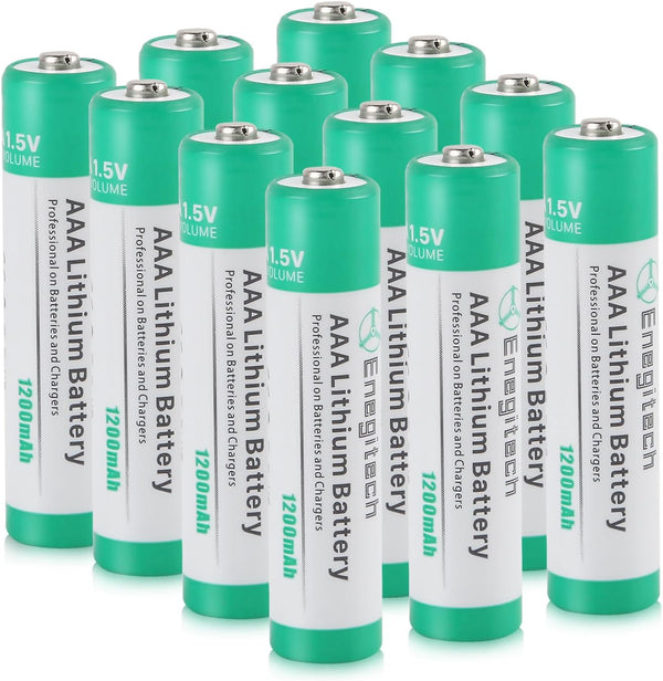 AAA Lithium Batteries, 1.5V Non-Rechargeable Triple AAA Battery for Water Leak Detector TV Remote Control Hygrometer Flashlight (AAA 12 Pack)