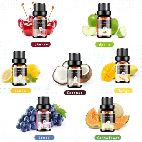 Fruity Essential Oils Set - TOP 14 Fragrance Oils for Diffusers, Candle Making, Includes Strawberry, Apple, Mango