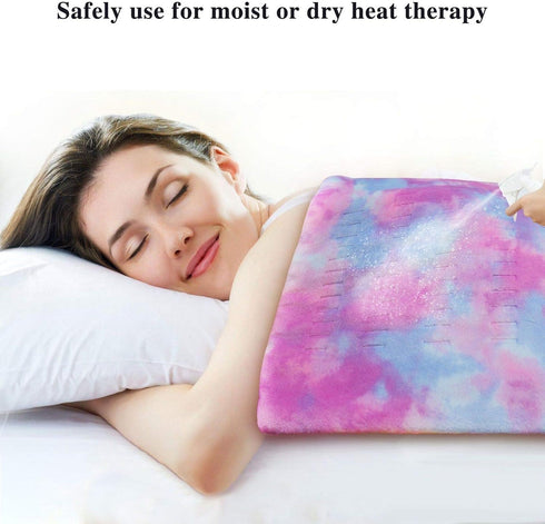 ZXU 12 24 Pink Heating Pad XL King Size - Extra Large x Heating Pad for Back Pain and Cramps Relief- Ultra-Soft Heated
