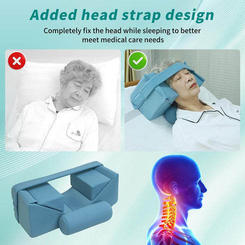 My Diemlife Neck Stabilizer Head Positioning Pillow for Bedridden Patients and Elderly Adjustable Pillow for High-back