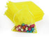 Lautechco 100Pcs Yellow Organza Bags - 4x6 inches Mesh Drawstring Gift Bags for Christmas