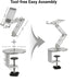 HUASAI Carbon Steel TCG Card Scanner Stand, Heavy-Duty C-Clamp Phone Holder for MTG & Sports Cards, Adjustable Scanning