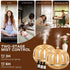 Harindiver 300ml 3H 6H 7 Essential Oil Diffuser for Home Bedroom, Aromatherapy Oil Diffuser with Timer, Color Light