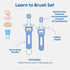 MAM Learn to Brush Set (1 Baby's Brush Toothbrush, 1 Training Brush, 1 Safety Shield) for Boys 5+ Months, Blue
