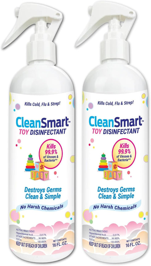 CleanSmart Toy Disinfectant Spray: Kills 99.9% of Viruses and Bacteria, 16 oz Bottle