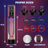 Quxeu 4 6 Electric Penis Pump Male Sex Toys Vacuum Pump with Suction Intensities Automatic Penis Extender and Rings