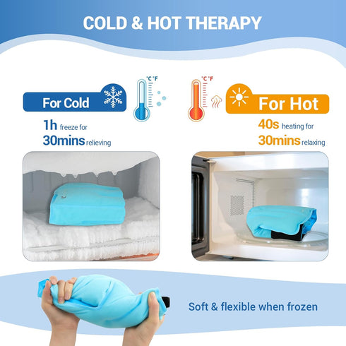 Comfytemp Large Ankle Foot Ice Pack Wrap, FSA HSA Eligible for Plantar Fasciitis Relief, Hot & Cold Therapy