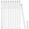 Maitys 10 Pieces White Nail Pencil, 2-in-1 Whitening French Manicure Tool with Cuticle Pusher for DIY Art