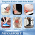 NOVASPORT Ankle Foot Ice Pack Wrap for Injuries - Reusable Ice Sleeve for Hot & Cold Therapy