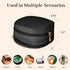 Small Makeup Pouch, Double Zipper Cosmetic Bag, Cute Travel Makeup Bag for Purse, Mini Toiletry Bag (Black)