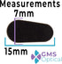GMS Optical Soft Foam Self-Adhesive Nose Pads for Glasses, 15mm (5 Pair, Black)
